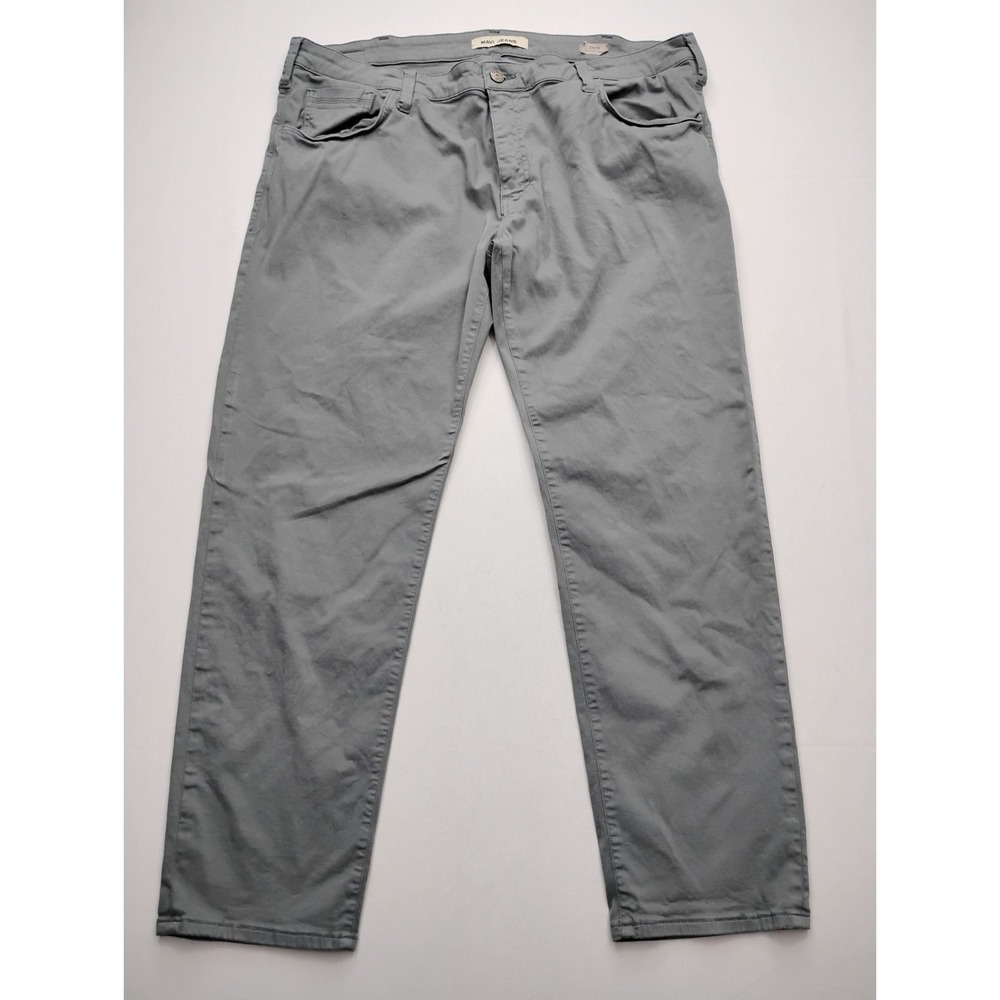 Mavi Zach Straight Leg Jeans Mens 44x32 Gray Stretch Flex Denim Pants